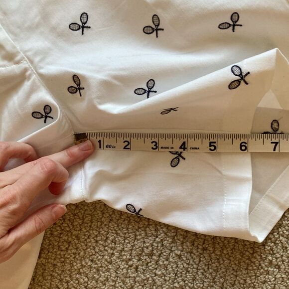 NEW J. Crew Tennis Racket 6” Chino Shorts White Size 2 Thick Fabric Bottoms NWOT - Picture 6 of 10